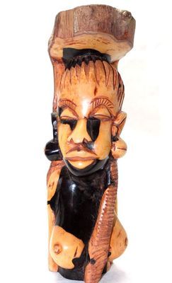 buste femme en bois ébène 5563-SAX-408